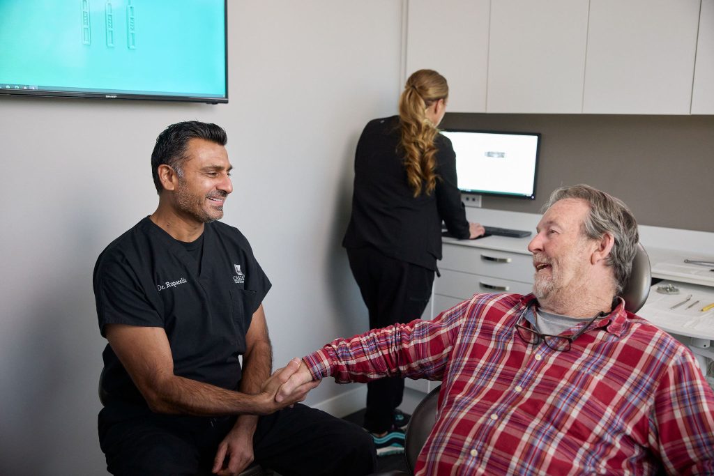 Dr. Shreyesh with a patient
